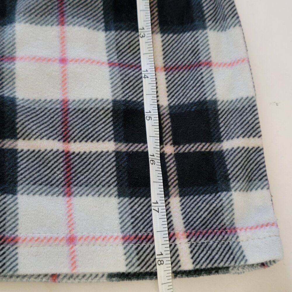 Justice Sleep Pajama Bottoms Plaid Elastic Waist White Black Red Size Small 7-8 - Picture 12 of 13